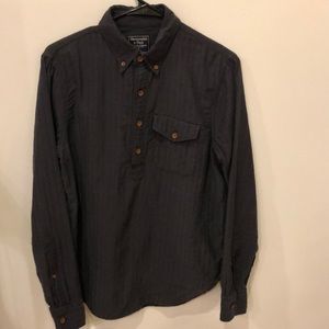 Dark gray half button up shirt